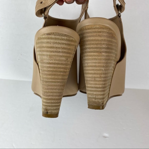 Vince Karen Tan Double Band Wedge Sandal 8 - Picture 7 of 9